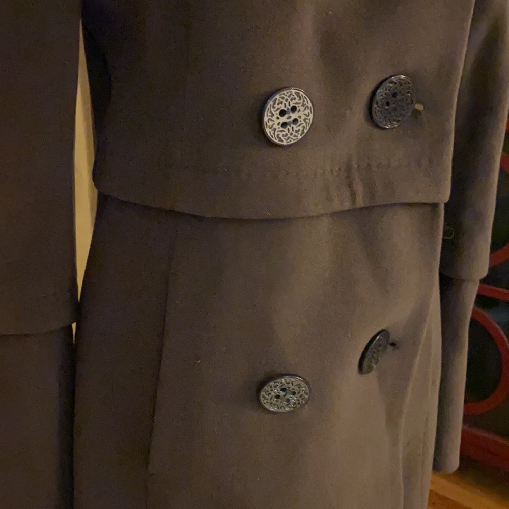 Elie Tahari asymmetric brown wool coat - Picture 5 of 9